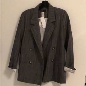 Aqua gray and white blazer - new with tags!